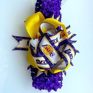 •LA Lakers•  Hand made, infant size headband!